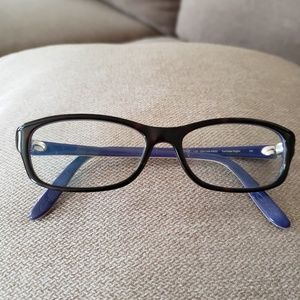 OAKLEY EYEGLASSES FRAME, PURPLE AND BROWN